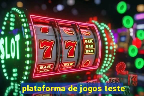 plataforma de jogos teste